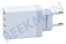 Cloudnine USB Auflader 230 Volt, 4,8A/SV 4 Port Weiß