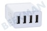 Cloudnine USB Auflader 230 Volt, 4,8A/SV 4 Port Weiß