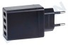 Duracell USB Auflader 230Volt, 4,8A/SV 4 Port Schwarz