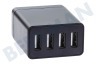 Duracell USB Auflader 230Volt, 4,8A/SV 4 Port Schwarz