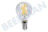Calex 1101004200 LED Straight Filament Kugellampe Klar 4,5 Watt, E14