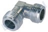 Hotpoint-ariston Winkelstutz 1/2" rechtwinklig -Chrom-