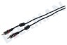 Cloudnine Jack-Kabel 2 x 3,5 mm Stereo Male 1.5m, Vergoldet