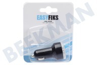Falk 50042866  USB Auflader 12 Volt, 3.1A 2 Port Schwarz geeignet für u.a. Universal USB