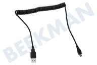 Spez 20091304  USB Anschlusskabel geeignet für u.a. Universal-Mini-USB Mini-USB, Spirale, Max. 100cm geeignet für u.a. Universal-Mini-USB