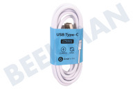 Universell  USB Anschlusskabel geeignet für Universeel u.a. Universal USB Typ C USB-Typ-C-Stecker auf USB-Typ-A-Stecker, weiß, 2 Meter geeignet für u.a. Universal USB Typ C