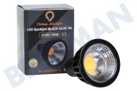 Vintage LedLight 0029  LED Strahler GU10 Schwarz 7 Watt, 2700K geeignet für u.a. Dimmbar, 7 Watt, 2700K