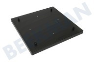 Calex  940142 Calex Deckenplatte aus Metall Satin Schwarz, 40x40 cm geeignet für u.a. 40x40cm 4 Löcher