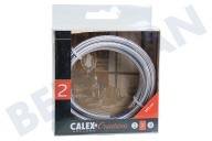 Calex  940220 Calex Textilkabel metallisch grau 1,5 Meter geeignet für u.a. Max. 250V-60W