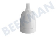 Calex 940392 Calex  Lampenfassung Keramik weiß E27 geeignet für u.a. E27, maximal 250 Volt, 60 W