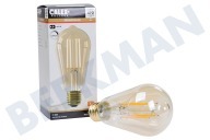 Calex  1101002100 LED Straight Filament Rustic Lampe E27 4,5 Watt geeignet für u.a. E27 Gold Dimmbar 4,5 Watt, 470lm