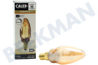 Calex  1201001600 LED Glasfaser C35 Kerze Gold SMD Dimmbar E14 2,3 Watt geeignet für u.a. E14 2,3 Watt, 65lm 1800K