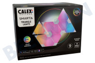 Calex 6201000800  Smart Triangle Wandleuchte, RGBIC Weiß geeignet für u.a. Calex Smart-Gerät, Amazon Alexa, Google Home