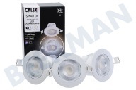 Calex  429278 Smart Wifi CCT Downlight, Weiß, 3er-Pack geeignet für u.a. IP21, 2700-6500K