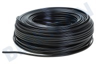 Universell 0126539  Kabel geeignet für u.a. H03VVH2-F schwarz 2 x 0,75 mm2 flach geeignet für u.a. H03VVH2-F schwarz