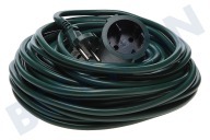 Exin 5520414  Kabel geeignet für u.a. Verlängerungskabel schwarz 2x1mm2 2300W 10A schwarz 20M H05VV-F geeignet für u.a. Verlängerungskabel schwarz
