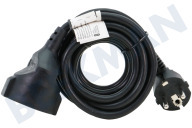 Q-Link 5520463  Kabel geeignet für u.a. Verlängerungskabel Schutzleiter 3 x 1,5 mm2 3 Meter Schwarz geeignet für u.a. Verlängerungskabel Schutzleiter