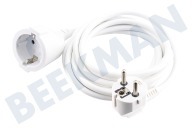 Exin 5520407  Kabel geeignet für u.a. Verlängerungskabel 3x1mm2 2300W 10A geerdet weiß 10m geeignet für u.a. Verlängerungskabel
