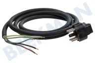 Easyfiks 801251V  Kabel geeignet für u.a. Schwarz, mit angeformtem Winkelstecker mit Zugentlastung Perilex 5x1,5mm2 schwarz 2m geeignet für u.a. Schwarz, mit angeformtem Winkelstecker mit Zugentlastung