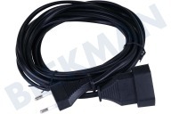 Universell  Kabel geeignet für u.a. Verlängerungskabel mit Euro-Stecker 2 x 0.75 mm2 Schwarz 5 Meter geeignet für u.a. Verlängerungskabel mit Euro-Stecker