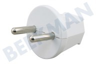 Q-Link 0011001 Stecker geeignet für u.a.  Stecker ohne Erdung 16A 3600W weiß geeignet für u.a. Stecker ohne Erdung