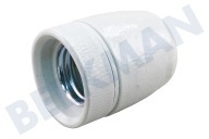 Q-Link 5421186  Lampenfassung geeignet für u.a. E27 Porzellan -Weiß- geeignet für u.a. E27