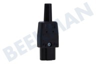 Universell I00073  Stecker geeignet für u.a. Gerätestecker C15 CEE 16A schwarz geeignet für u.a. Gerätestecker