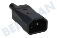 Universell I00076  Kontra-Stecker geeignet für u.a. Kontra-Gerätestecker CEE 16A schwarz geeignet für u.a. Kontra-Gerätestecker