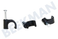 Q-Link 5421316  Clip geeignet für u.a. Kabel-Schelle 7mm VMVL + Koax 12 schwarz 20 Stück geeignet für u.a. Kabel-Schelle