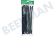Universell 008272 Kabelbinder geeignet für u.a.  Kabelbinder 300 x 7,6 mm, schwarz, abnehmbar, 50 Stück geeignet für u.a. Kabelbinder