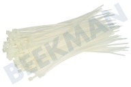 Universell 006661  Kabelbinder geeignet für u.a. Tie Wrap 140x3,6mm transparent/weiß geeignet für u.a. Tie Wrap