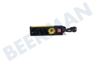 Q-Link 5350206  4-fach Tischsteckdose mit Schalter, schwarz geeignet für u.a. Vierfach mit Schalter
