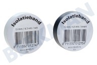 Q-Link 5421069  Klebeband geeignet für u.a. Isolierband 15mm 4,5 Meter weiß und schwarz geeignet für u.a. Isolierband