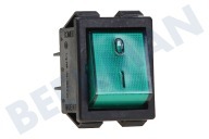 Universell 432470  Schalter geeignet für u.a. 16A 250V Kippschalter groß + grünes Licht, 4 x 6,3 mm AMP geeignet für u.a. 16A 250V
