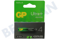 GP GPULP24A985C4  LR03 AAA-Batterie GP Alkaline Ultra Plus 1,5 Volt, 4 Stück geeignet für u.a. Ultra Plus Alkalisch