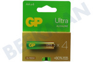 GP GPULT15A357C4  LR06 AA-Batterie GP Alkaline Ultra 1,5 Volt, 4 Stück geeignet für u.a. Penlite Ultra Alkaline