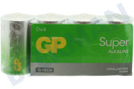 GP GPSUP13A313S4 LR20 D  Batterie GP Super Alkaline Multipack 1,5 Volt, 4 Stück geeignet für u.a. Super Alkaline