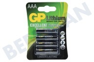 GP 07024LF-C4  Lithium Pro AAA Batterie, 1,5V, 4 Stück geeignet für u.a. 1,5V