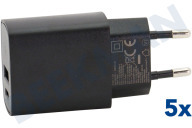 Universell GNG371  USB Ladegerät geeignet für u.a. universell einsetzbar 20 Watt, USB-C + USB-A-Wandladegerät, Schwarz geeignet für u.a. universell einsetzbar
