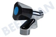 Europart SM572  Geräteanschlussventil geeignet für u.a. 1/2 schwarze r Drehknopf Kiwa belüfteter Hahn geeignet für u.a. 1/2 schwarze r Drehknopf