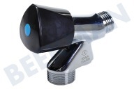 Europart SM764  Geräteanschlussventil geeignet für u.a. Ventil und schwarze Drehknopf Kiwa mit Belüftung geeignet für u.a. Ventil und schwarze Drehknopf