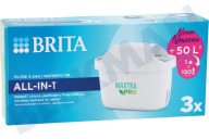 Brita 1050414 Wasserbehälter Filter geeignet für u.a. Brita Maxtra Pro Organic ALL-IN-1-CEBO Filterkartusche 3er-Pack geeignet für u.a. Brita Maxtra Pro Organic ALL-IN-1-CEBO