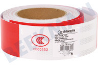 Benson 014246  Klebeband geeignet für u.a. 50 mm x 17 Meter Reflexionsband, rot/weiß geeignet für u.a. 50 mm x 17 Meter
