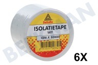 Deltafix 741 Isolierband geeignet für u.a. selbstklebend 10mx50mm  Isolierband weiß geeignet für u.a. selbstklebend 10mx50mm