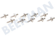 Deltafix 2676  Loxx selbstschneidende Schrauben 4,2x10mm vernickelt 10 Stk geeignet für u.a. Drehkreuzverschluss und Ösen