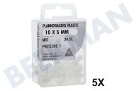 Deltafix 11044 Regalträger geeignet für u.a. Plastik 10x5mm  Regalträger weiß geeignet für u.a. Plastik 10x5mm