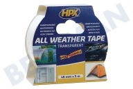 HPX AT4805 All Weather  Klebeband transparent 48mm x 5m geeignet für u.a. Reparatur / Dichtband, 48mm x 5m