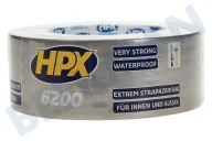 HPX CS5025  6200 Gewebeband Reparatur Silber 48mm x 25m geeignet für u.a. Duct Tape, 48mm x 25m