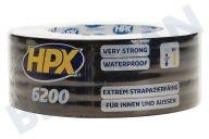 HPX CB5025  6200 Gewebeband Reparatur Schwarz 48mm x 25m geeignet für u.a. Duct Tape, 48mm x 25m