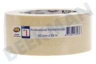 HPX  MA5050 Professionelles Abdeckband,  cremeweiß 50mm x 50m geeignet für u.a. Masking Tape 50mm x 50m